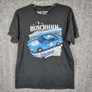 Brew City T-Shirt Mens Medium Busch Light Racing Black Graphic Brew City EUC